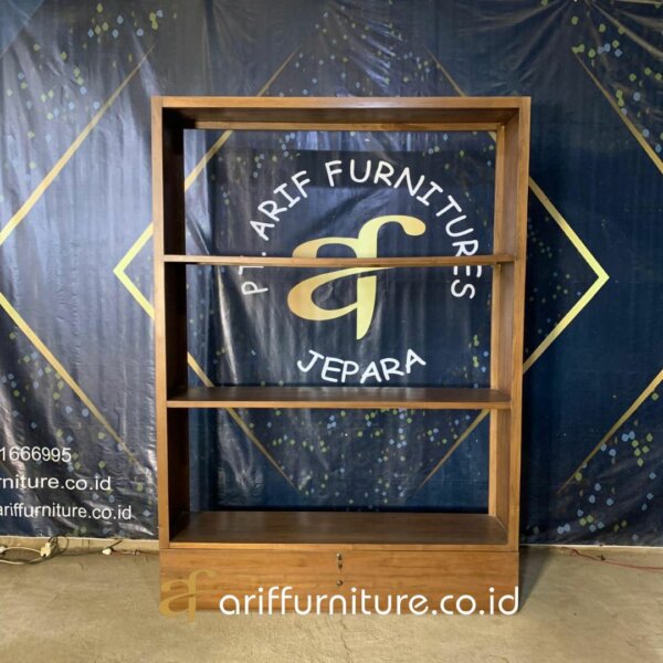 Lemari Cabinet Dapur Kayu Jati Model Minimalis - Gambar 2