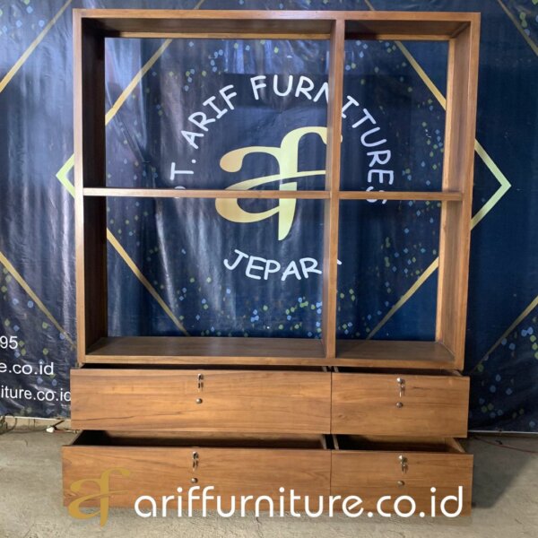 Lemari Dapur Minimalis Kayu Jati Terbaru - Gambar 3