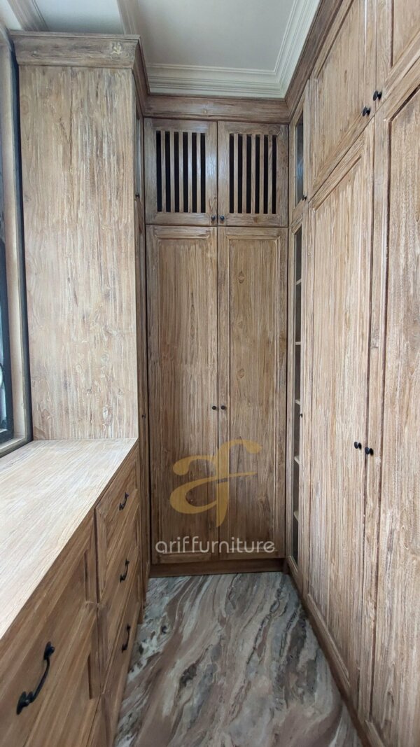 Lemari Pakaian Kayu Jati Antik Jepara Custom AF-03 - Gambar 16