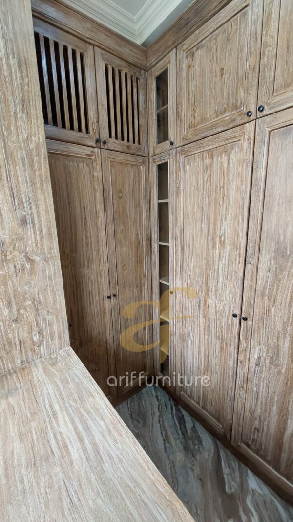 Lemari Pakaian Kayu Jati Antik Jepara Custom AF-03 - Gambar 14