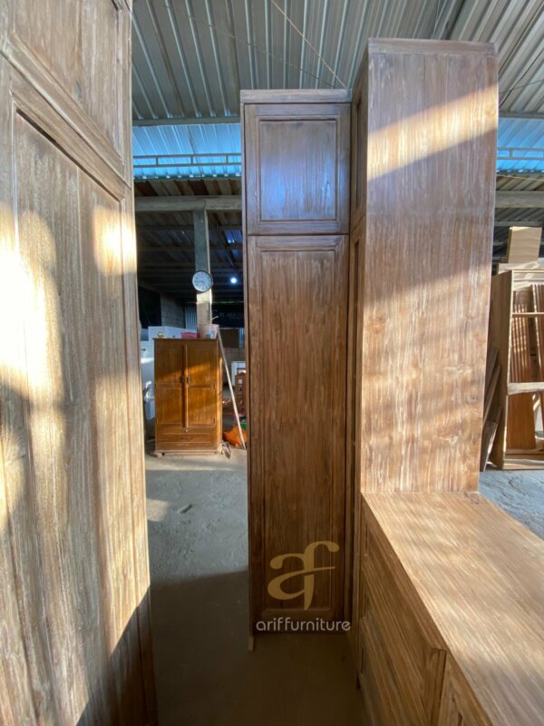 Lemari Pakaian Kayu Jati Antik Jepara Custom AF-03 - Gambar 5