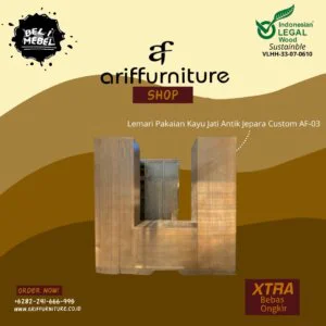 Lemari Pakaian Kayu Jati Antik Jepara Custom AF-03