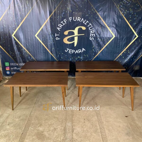 Meja Makan Jati Solid Minimalis Modern Simple - Gambar 5