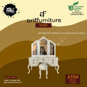 Set Meja Rias Mewah Luxurious Ukiran Custom