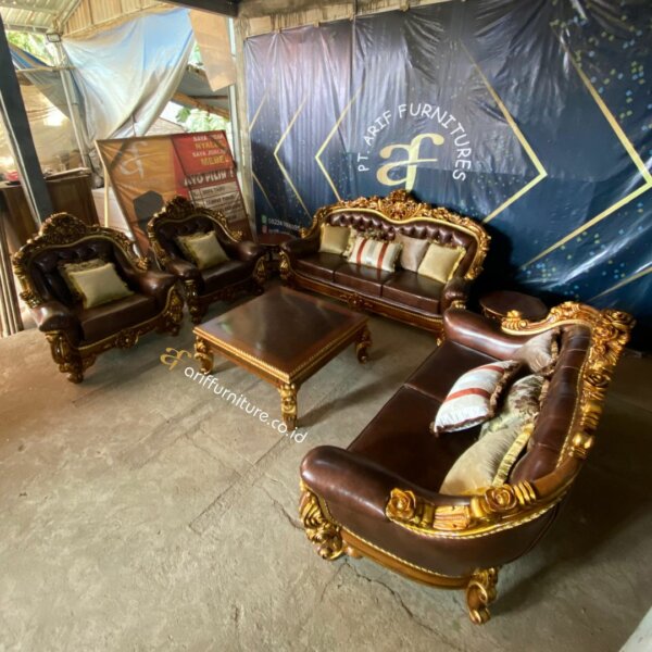 Sofa Tamu Mewah Terbaru Jepara World Carving AF-01 - Gambar 4