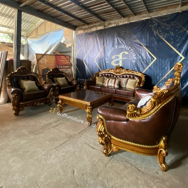 Sofa Tamu Mewah Terbaru Jepara World Carving AF-01 - Gambar 5