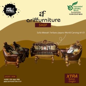 Sofa Tamu Mewah Terbaru Jepara World Carving AF-01