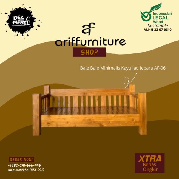 Bale Bale Minimalis Kayu Jati Jepara AF-06