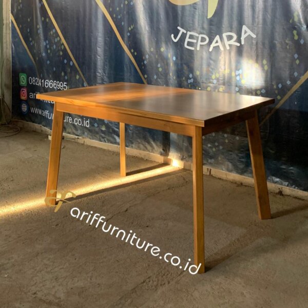 Meja Makan Minimalis Kayu Jati Jepara AF-13 - Gambar 4