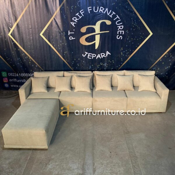 Sofa Minimalis Sudut Ruang Tamu Model L Shape AF-05 - Gambar 2