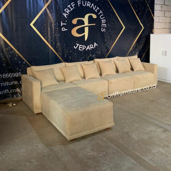 Sofa Minimalis Sudut Ruang Tamu Model L Shape AF-05 - Gambar 5