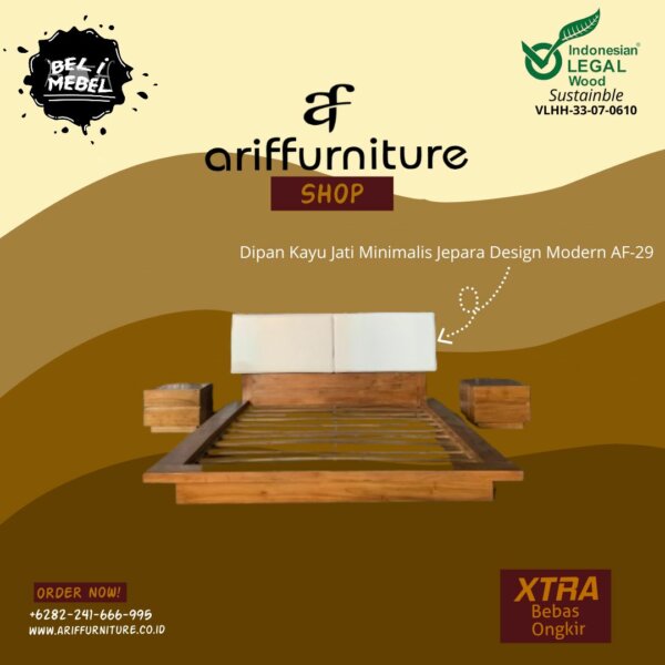 Dipan Kayu Jati Minimalis Jepara Design Modern AF-29