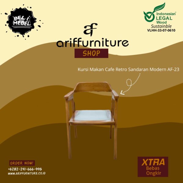 Kursi Makan Cafe Retro Sandaran Modern AF-23