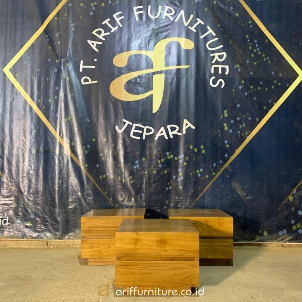Nakas Minimalis Lemari Arsip Kayu Jati 2 Laci AF-30 - Gambar 2