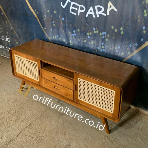 Buffet Meja TV Retro Kayu Jati Minimalis AF-36 - Gambar 5