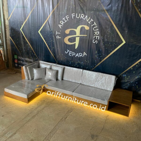 Kursi Sofa Living Room Minimalis Bali Kayu Jati AF-39 - Gambar 3