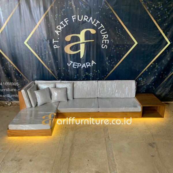 Kursi Sofa Living Room Minimalis Bali Kayu Jati AF-39 - Gambar 2