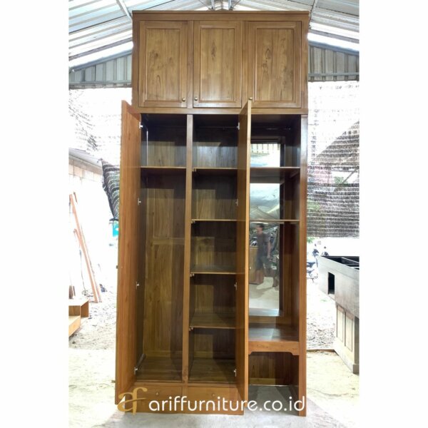 Lemari Pakaian Jati 2 Pintu Minimalis Custom AF-33 - Gambar 4