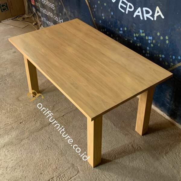 Meja Makan Kayu Jati Minimalis Jepara - Gambar 4