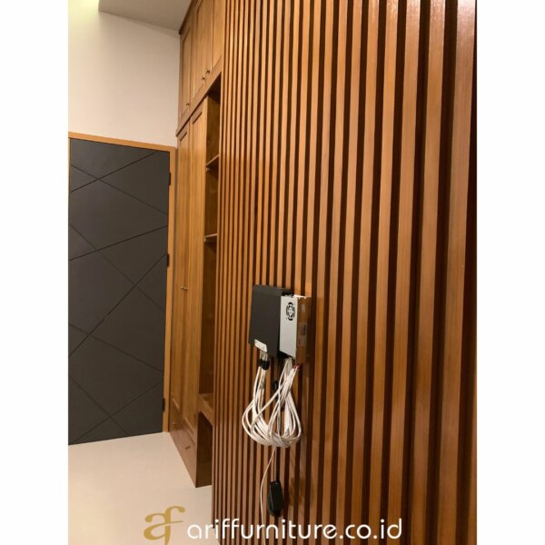 Wall Panel Dinding Kayu Jati Minimalis AF-35 - Gambar 5
