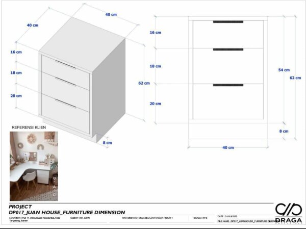 Lemari Penyimpanan Minimalis Nakas Terbaru Modern - Gambar 6