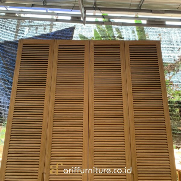 Lemari Pakaian Veneer Kayu Jati Custom Jepara - Gambar 6