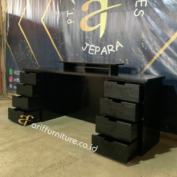 Meja Kantor Eksekutif Kayu Jati Desain Minimalis - Gambar 6