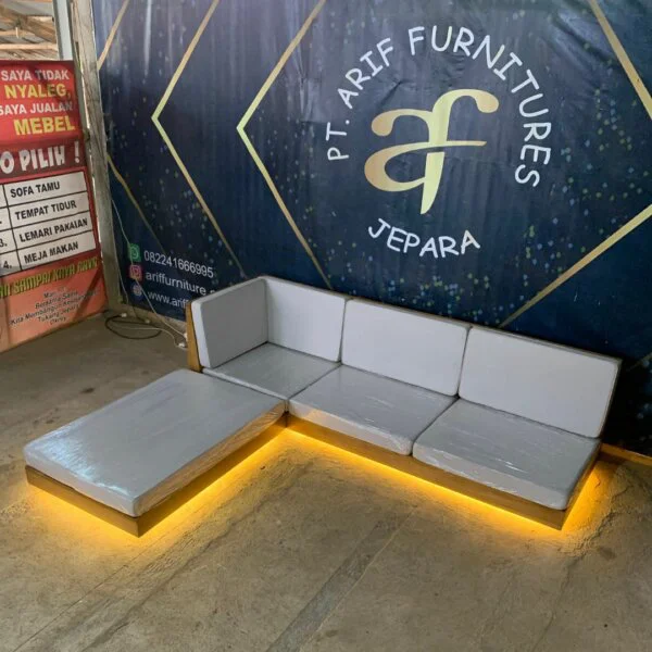 Sofa Living Room Modern Sudut Custom Design - Gambar 3