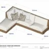Sofa Living Room Modern Sudut Custom Design - Gambar 9