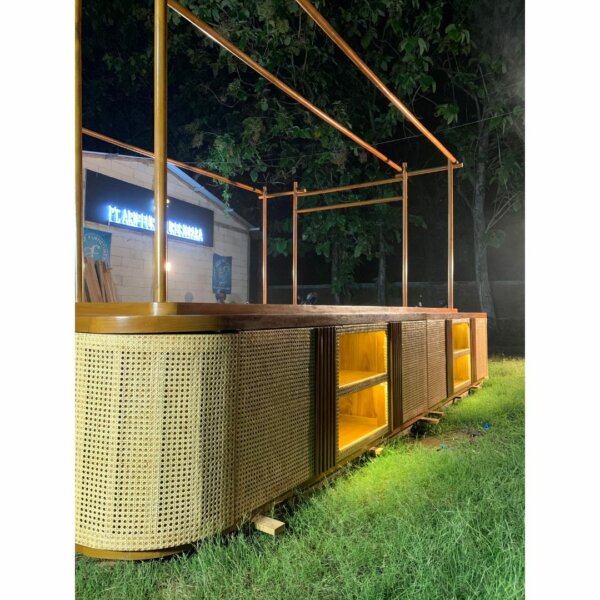Meja Cafe Prasmanan Restaurant Kayu Jati Custom - Gambar 7