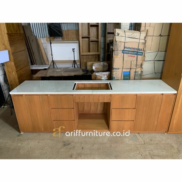 Kitchen Set Minimalis Modern Veneer Jati - Gambar 7