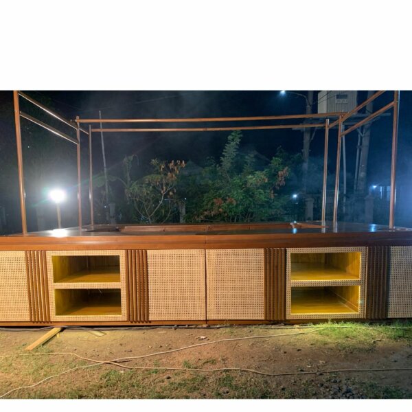 Meja Cafe Prasmanan Restaurant Kayu Jati Custom - Gambar 14