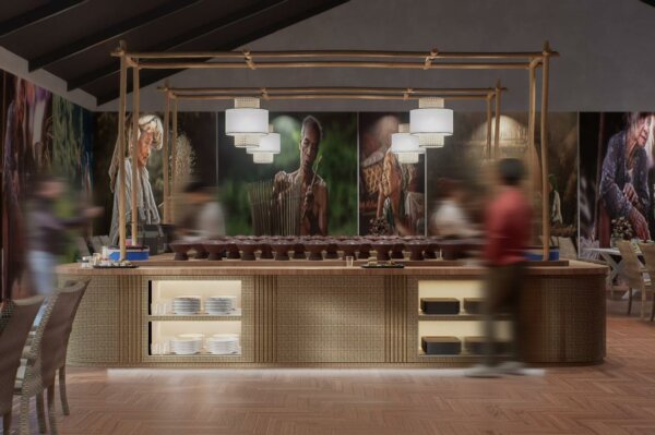 Meja Cafe Prasmanan Restaurant Kayu Jati Custom - Gambar 23