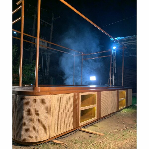 Meja Cafe Prasmanan Restaurant Kayu Jati Custom - Gambar 13