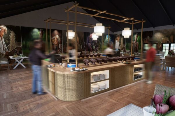 Meja Cafe Prasmanan Restaurant Kayu Jati Custom - Gambar 22