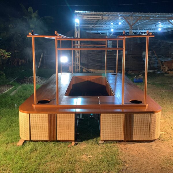 Meja Cafe Prasmanan Restaurant Kayu Jati Custom - Gambar 10