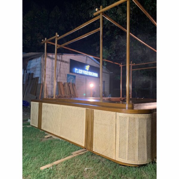Meja Cafe Prasmanan Restaurant Kayu Jati Custom - Gambar 16