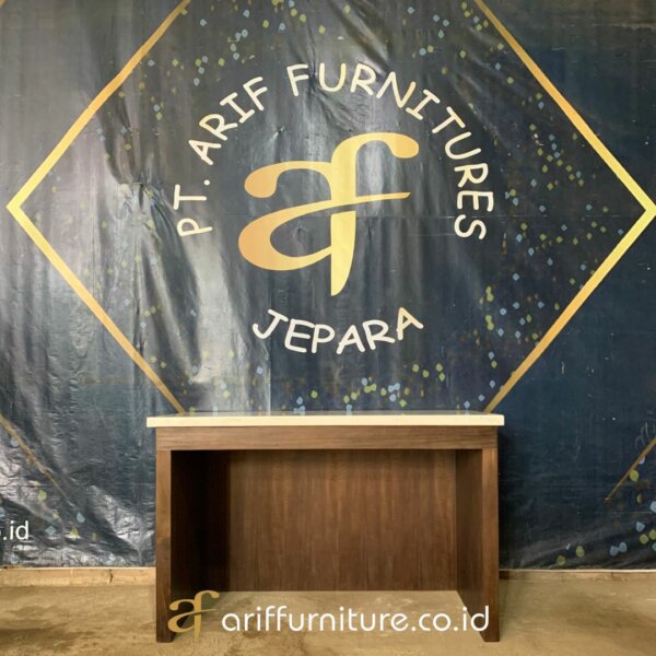 Working Table Meja Kerja Veneer Jati - Gambar 7