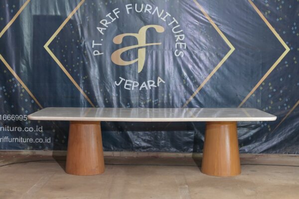 Dinning Table Modern Minimalis Top Marble - Gambar 5