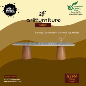 Dinning Table Modern Minimalis Top Marble