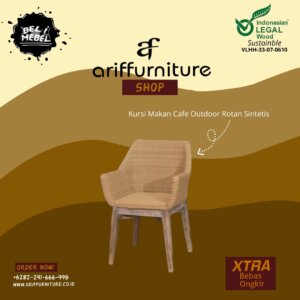 Kursi Makan Cafe Outdoor Rotan Sintetis