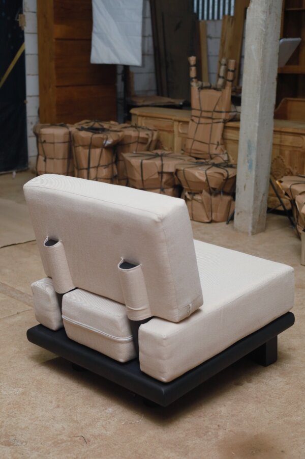 Longe Chair Sofa Minimalis Kayu Jati - Gambar 4