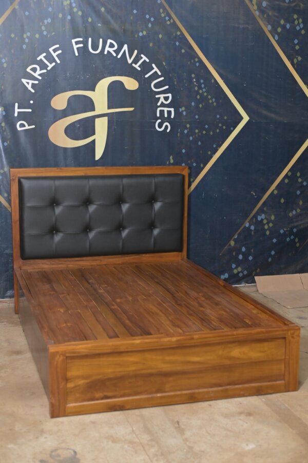 Tempat Tidur Minimalis Custom Kayu Jati - Gambar 4