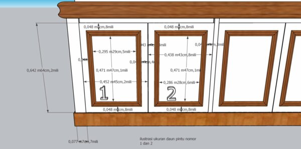 Lemari Hias Minimalis Hongsui Kayu Jati Custom - Gambar 8