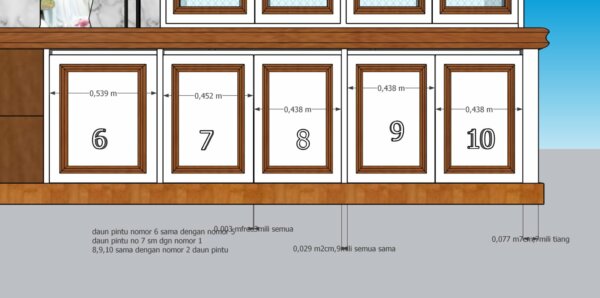 Lemari Hias Minimalis Hongsui Kayu Jati Custom - Gambar 10