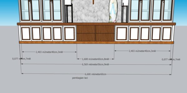 Lemari Hias Minimalis Hongsui Kayu Jati Custom - Gambar 16
