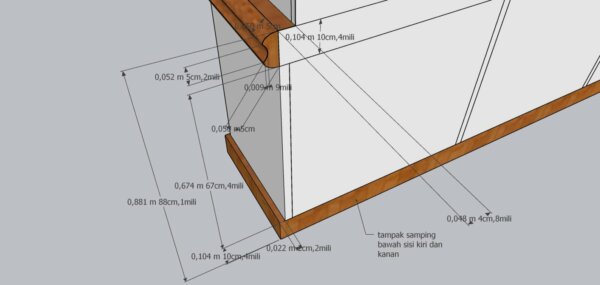 Lemari Hias Minimalis Hongsui Kayu Jati Custom - Gambar 25