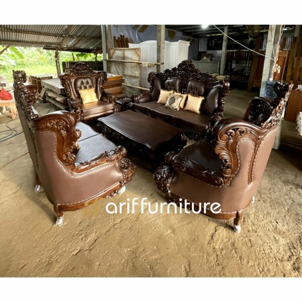 Kursi Sofa Ruang Tamu Mewah Ukiran Jepara - Gambar 3