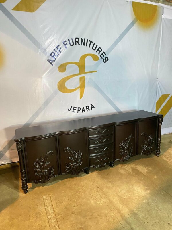 Meja Buffet TV Ukir Mewah Jepara - Gambar 6