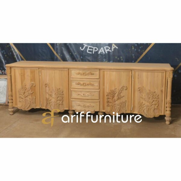 Meja Buffet TV Ukir Mewah Jepara - Gambar 10
